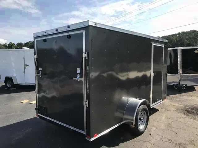 Black 12FT SA Bumper Pull Enclosed Cargo Trailer