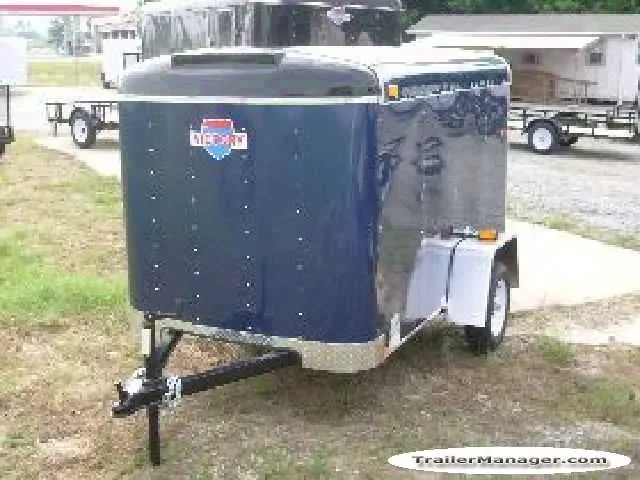 8FT BLACK CARGO TRAILER W/SINGLE REAR DOOR