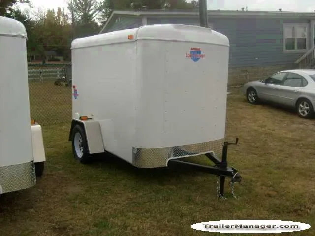 8FT SINGLE AXLE CARGO TRAILER WHITE