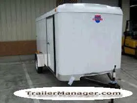 10ft White Cargo Trailer w/ Double Door