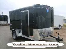 Black 10ft Cargo Trailer With Ramp