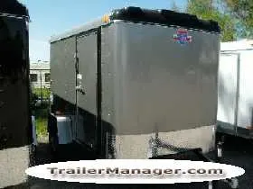 CHARCOAL FLAT FRONT 10FT CARGO TRAILER