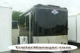 Black Flat Front Cargo Trailer 10FT