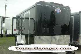 12FT SA BLACK Cargo Trailer With Double Door