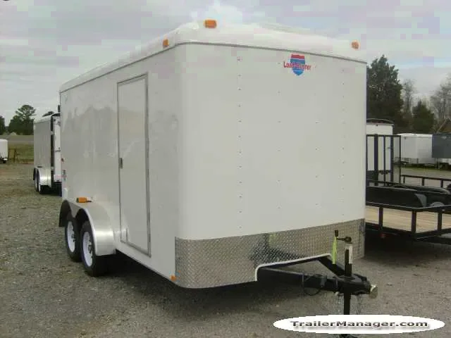 Cargo Trailer 14FT Side Door Double Rear Door