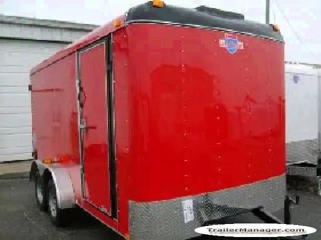 Red 14FT Tandem Axle With Double Door