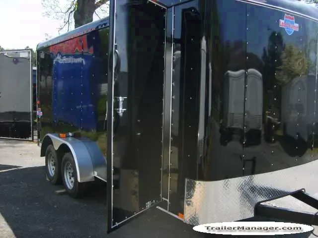Black Flat Front 16FT Cargo Trailer