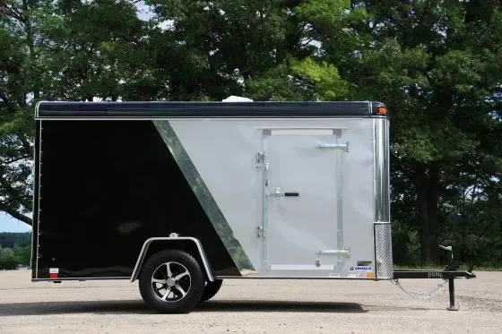 12FT PREMIUM CARGO W/ RAMP-TWO TONE SILVER/BLACK