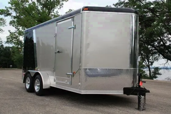 14FT CARGO ROUND TOP WEDGE W/DOUBLE REAR DOORS CABINETS