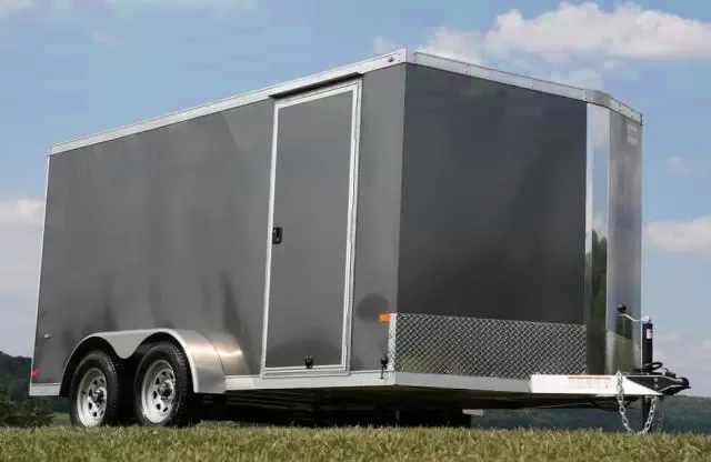 ALUMINUM GREY 14FT TA CARGO TRAILER