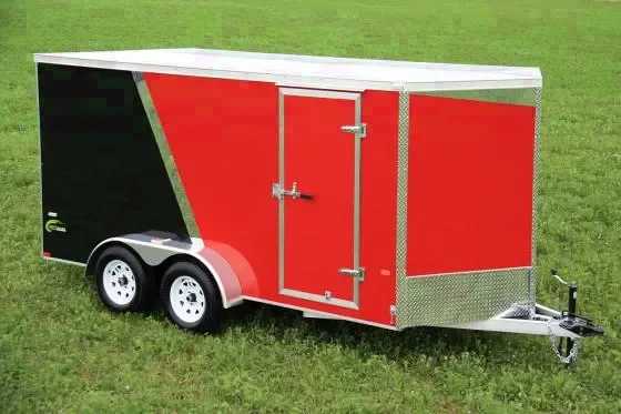 16FT ALUMINUM FLAT TOP CARGO-RED/BLACK