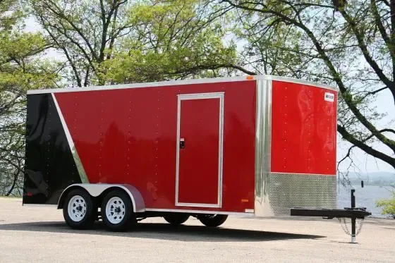 16FT CARGO RAMP-TWO TONED RED AND BLACK