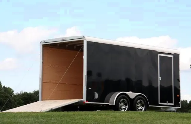 16FT ALUMINUM BLACK CARGO TRAILER