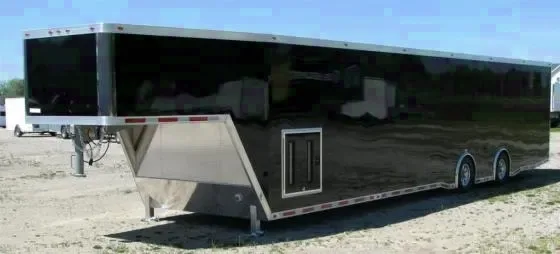 BLACK 30FT SUPER SPREAD ALUMINUM GOOSENECK