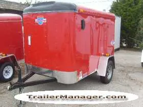 RED 8FT SINGLE 3500LB AXLE CARGO TRAILER