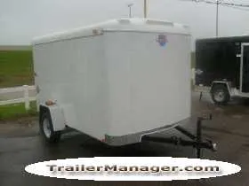 Single 3500lb Axle White 10ft Cargo Trailer