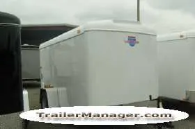 10ft  Single Axle White Flat Front Cargo Trailer With Ramp