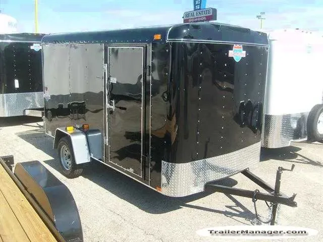 Cargo Trailer 12ft Black  With Ramp