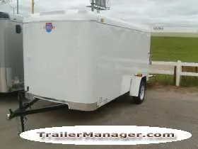 12ft Flat Front Cargo Trailer w/Ramp