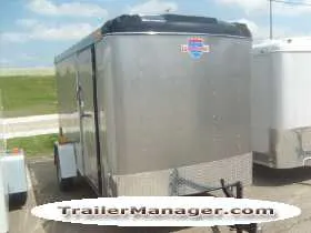 Silver Cargo Trailer 12ft With Double Door