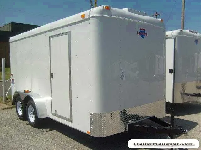 14ft Cargo  Trailer White Flat Front