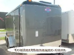 14ft  SILVER Cargo Trailer With Double Door