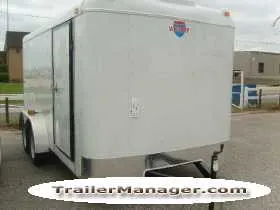 14ft Tandem Axle: 3500lb White Cargo With Ramp