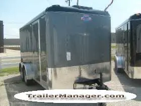 SILVER FLAT FRONT 14FT CARGO TRAILER