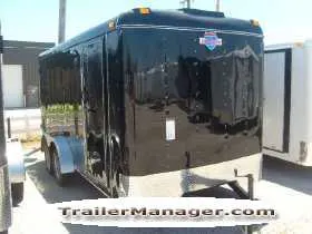 16ft Black Cargo Trailer w/Barn Doors