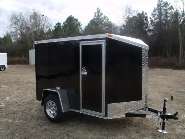 8FT V NOSE CARGO TRAILER-BLACK