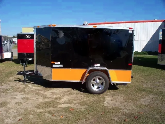 BLACK  & ORANGE 8FT CARGO TRAILER