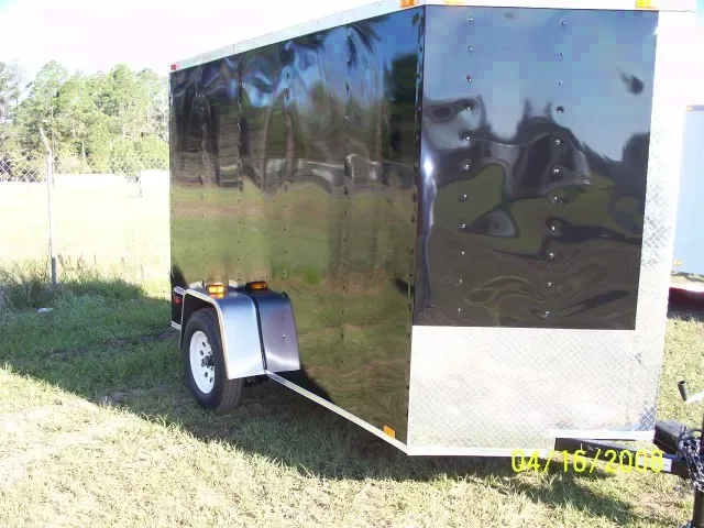 10FT CARGO TRAILER W/ V-NOSE & DOUBLE REAR DOORS