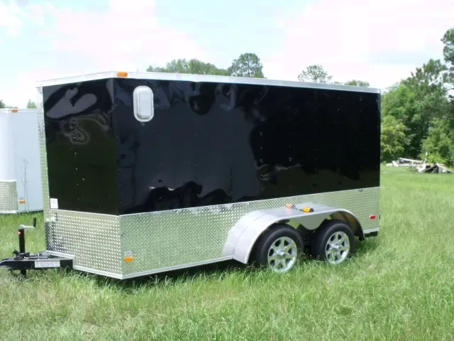 12FT BLACK MOTORCYCLE TRAILER