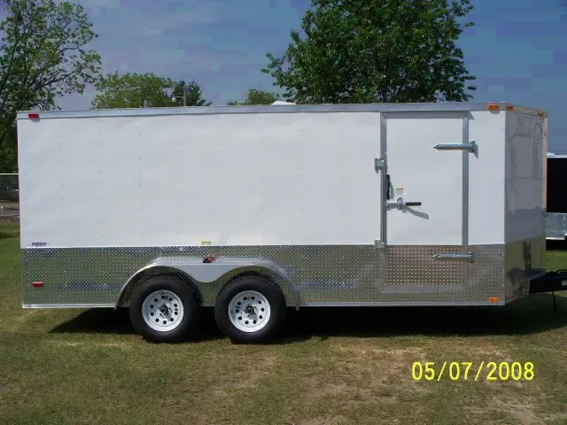 16FT TA CARGO TRAILER W/WRAP AROUND DIAMOND PLATING