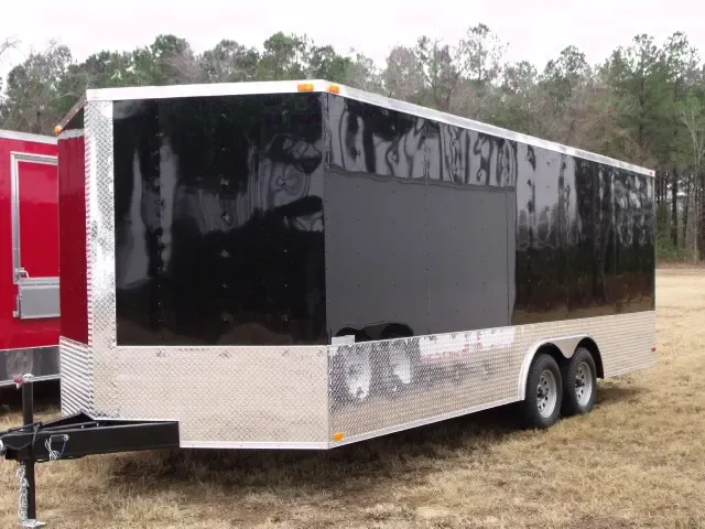 20FT CAR/CARGO TRAILER W/WRAP AROUND DIAMOND PLATING