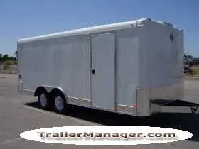 16FT Tandem Axle WHITE With Ramp and Spare Tire