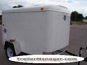 8FT Single Axle WHITE  With Single Door and Spare Tire