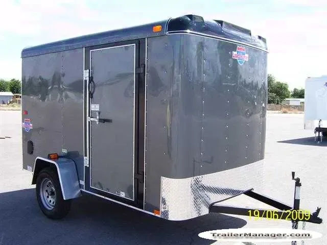 10ft Single Axle SILVER With Ramp, Spare Tire and Flat Front