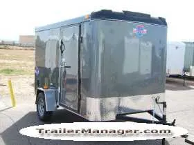 10FT  Single Axle SILVER  With Double Door-Flat Front