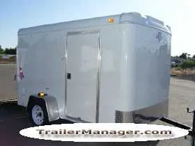 10FT  Single Axle WHITE With Ramp and Spare Tire
