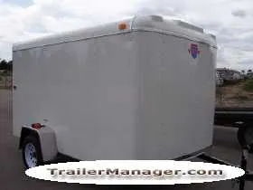 10FT Single Axle WHITE  With Double Door