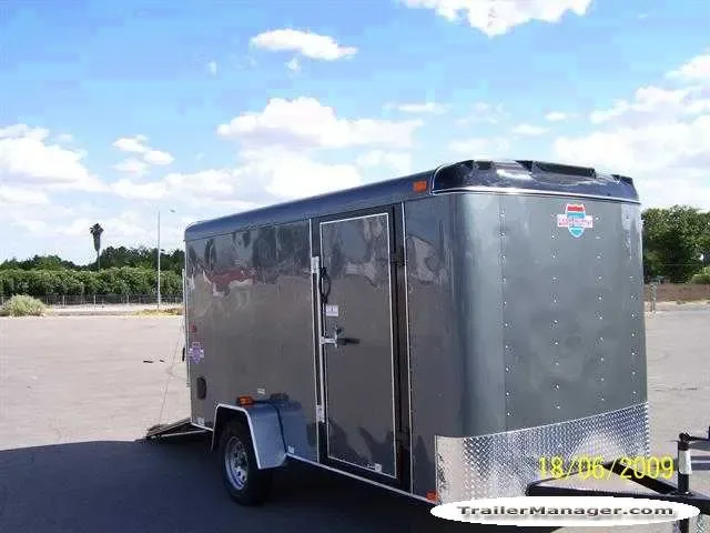 12FT SILVER SA CARGO TRAILER W/SIDE DOOR
