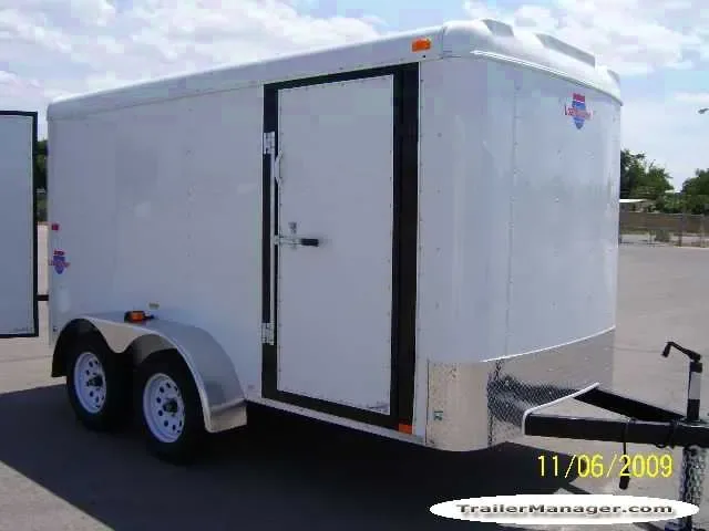 12ft Tandem Axles-3500lb WHITE  With Double Door
