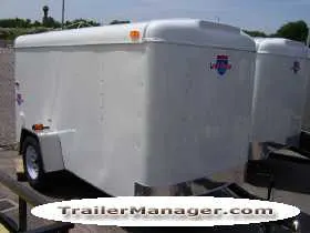 12FT S/A WHITE With Ramp AND 3500LB Axle and Spare Tire