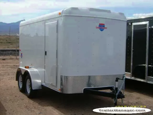 12FT WHITE With Ramp and 2-3500lb Axles