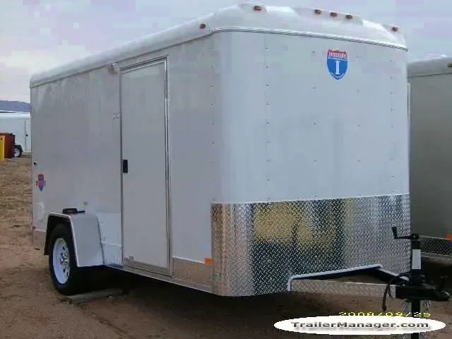 12FT Single Axle WHITE With Double Door