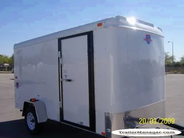 12FT  Single Axle WHITE  With Double Door