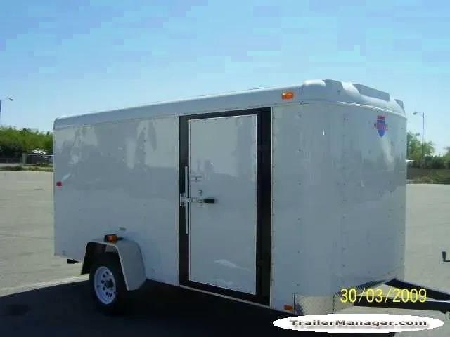 12FT  Single Axle WHITE With Ramp