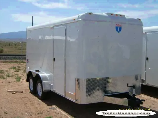 14FT Tandem Axle WHITE With Ramp and 2-3500lb Axles
