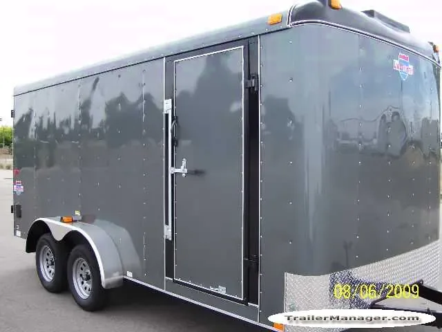 16ft  7K SILVER  With Double Door and Flat Front